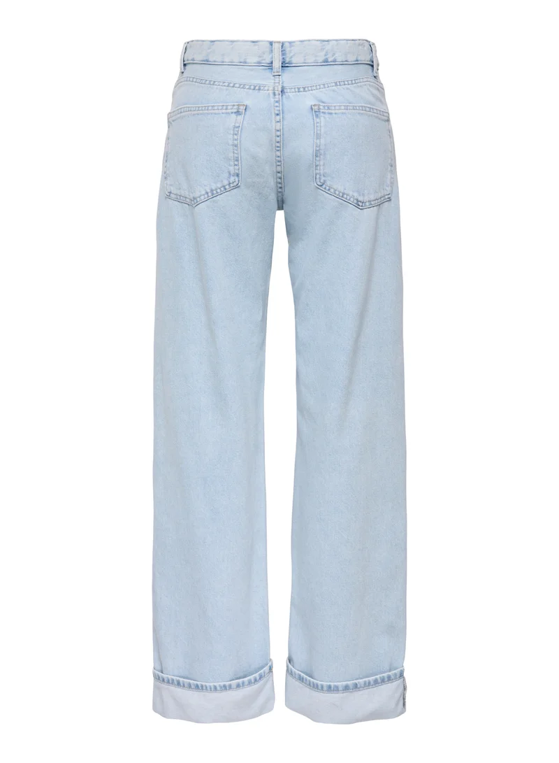 ONLY  Onlella Mid Waist  Wide Leg Jeans for Women | Best Price UAE